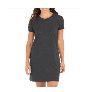 NWT Free Fly Women's Black Heather Bamboo Flex Pocket Dress Size Large